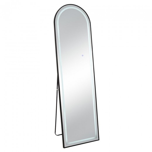 ΜΑΥΡΟΣ ΜΕΤΑΛΛΙΚΟΣ ΚΑΘΡΕΦΤΗΣ ΔΑΠΕΔΟΥ ΜΕ LED 50Χ170ΕΚ