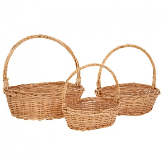 ΣΕΤ 3 ΦΥΣΙΚΑ ΟΒΑΛ ΚΑΛΑΘΙΑ ΜΕ ΧΕΡΟΥΛΙ 38Χ30Χ35 33Χ25Χ30 28Χ20Χ25ΕΚ