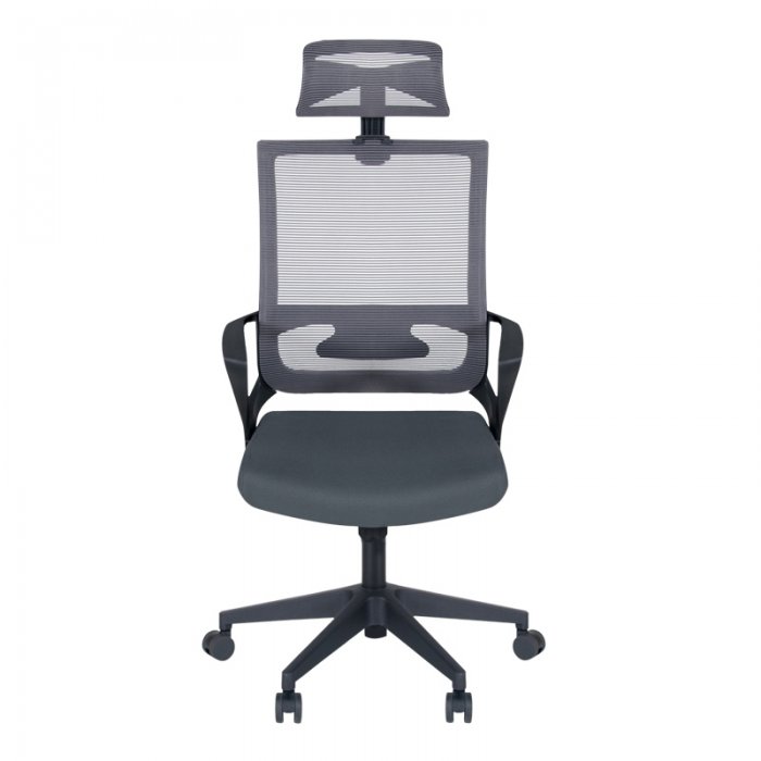 Καρέκλα γραφείου Cooper Megapap με ύφασμα Mesh σε χρώμα γκρι 59x56x123/134εκ. 