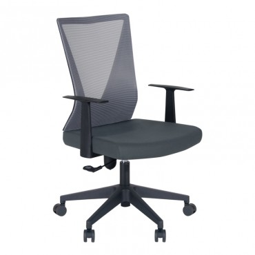 Καρέκλα γραφείου Parker Megapap με ύφασμα Mesh σε χρώμα γκρι 61x59x94/105εκ.