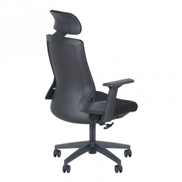 Καρέκλα γραφείου Jordan Megapap με ύφασμα Mesh σε χρώμα μαύρο 66x59x117/128εκ. 