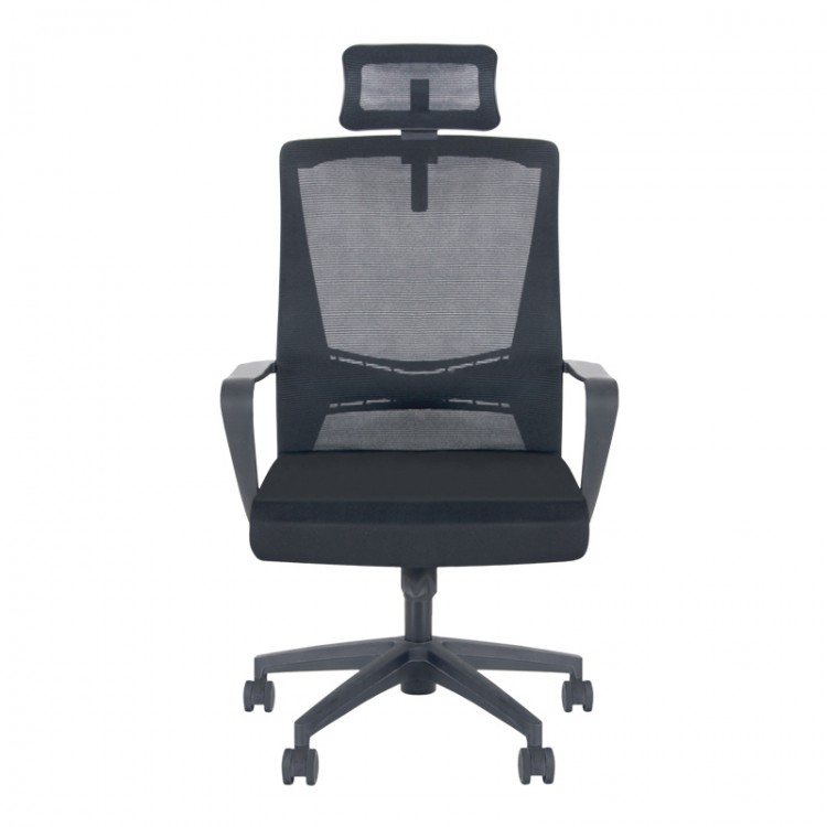Καρέκλα γραφείου Kevin Megapap με ύφασμα Mesh χρώμα μαύρο 60x60x115/126εκ.
