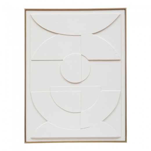 Διακοσμητικό τοίχου Louna pakoworld λευκό-φυσικό mdf 55x4x75εκ