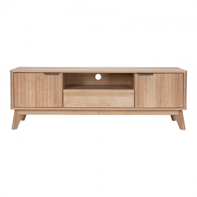 Έπιπλο τηλεόρασης Hamea pakoworld mdf σε φυσική απόχρωση 145x39,5x49εκ