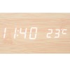 Επιτραπέζιο ρολόι Gamiel pakoworld φυσικό χρώμα mdf 15x4x7εκ