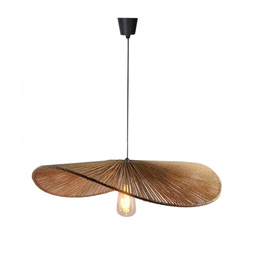 Φωτιστικό οροφής Haris Inart Ε27 rope σε καφέ απόχρωση Φ60x12.5εκ