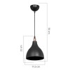 Φωτιστικό οροφής μονόφωτο Lofty pakoworld Ε27 μαύρο Φ18x22εκ