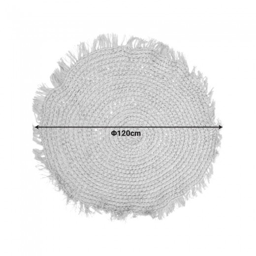 Χαλί Mibre Inart γιούτα σε φυσική απόχρωση Φ120x1εκ