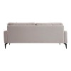 Καναπές 2θέσιος Fortune pakoworld βελούδο μπεζ-μαύρο 175x90x88εκ