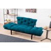 Καναπές κρεβάτι PWF-0018 pakoworld 2θέσιος με ύφασμα χρώμα πετρόλ 155x73x85cm