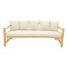 Καναπές Roziana pakoworld φυσικό teak ξύλο 210x100x80εκ