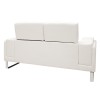 Καναπές Shea pakoworld 2θέσιος PU ivory-inox 158x80x87εκ