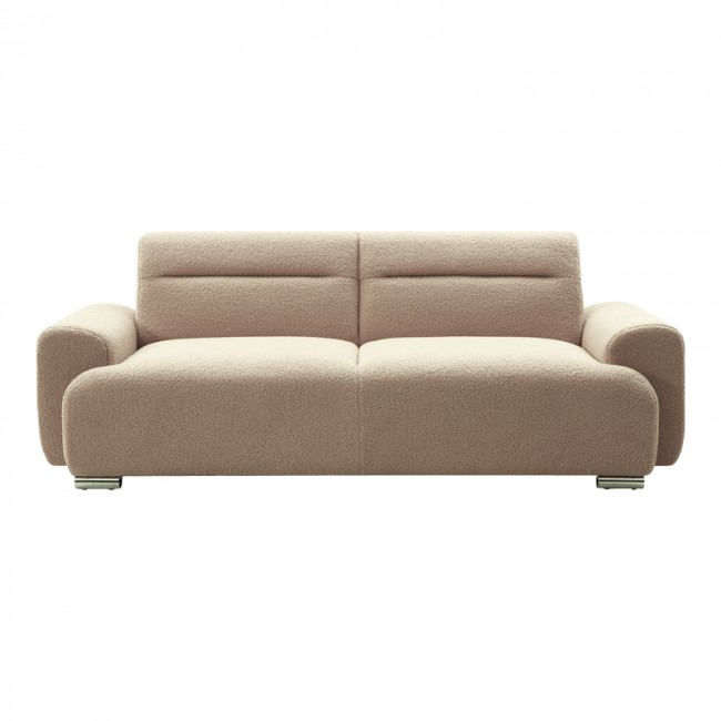 Kαναπές τριθέσιος Harmonious pakoworld μπουκλέ μπεζ 223.5x92x81εκ