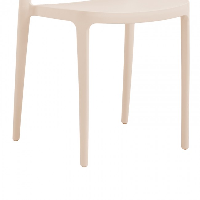 Καρέκλα Amvroan στοιβαζόμενη pakoworld με UV protection cappuccino pp 51x49x79.5εκ