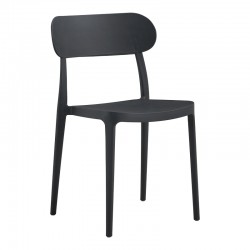 Καρέκλα Amvroan στοιβαζόμενη pakoworld με UV protection ανθρακί pp 51x49x79.5εκ