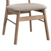 Καρέκλα Cairo pakoworld rubberwood σε φυσική-μπεζ απόχρωση 47x47x76εκ
