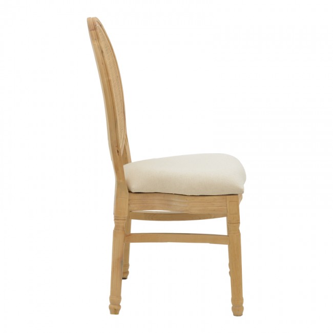 Καρέκλα Canco pakoworld φυσικό rubberwood-φυσικό rattan 50x53x98εκ