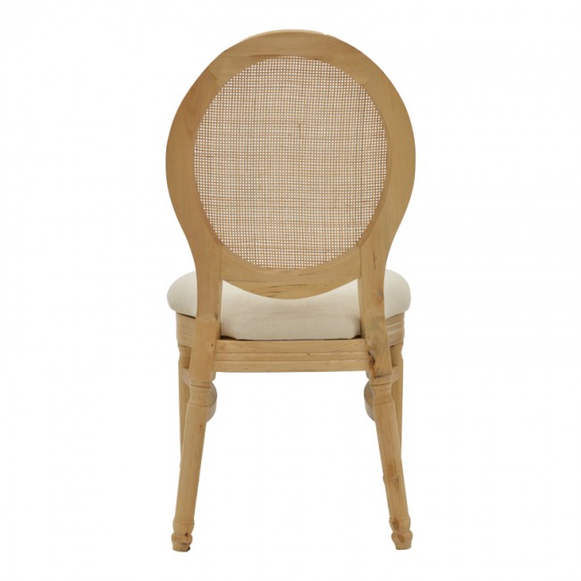 Καρέκλα Canco pakoworld φυσικό rubberwood-φυσικό rattan 50x53x98εκ