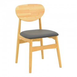 Καρέκλα Cardith pakoworld rubberwood-plywood σε φυσική απόχρωση-pu μαύρο 48x51x78εκ Καρέκλα Cardith pakoworld rubberwood-plywood σε φυσική απόχρωση-pu μαύρο 48x51x78εκ