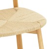 Καρέκλα Clareta pakoworld rubberwood-σχοινί σε φυσική απόχρωση 53x55x79εκ
