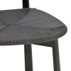Καρέκλα Clareta pakoworld rubberwood-σχοινί σε μαύρη απόχρωση 53x55x79εκ