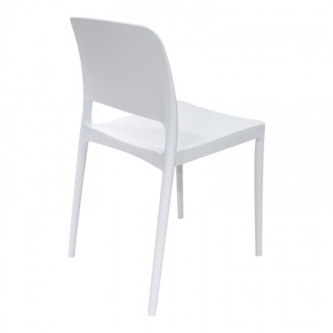 Καρέκλα Fenxy pakoworld pp σε λευκή απόχρωση 38x42x77εκ