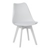 Καρέκλα Gaston I pakoworld PP-PU σε λευκή απόχρωση 48.5x53.5x81.5εκ