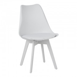 Καρέκλα Gaston I pakoworld PP-PU σε λευκή απόχρωση 48.5x53.5x81.5εκ