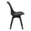Καρέκλα Gaston I pakoworld PP-PU σε μαύρη απόχρωση 48.5x53.5x81.5εκ