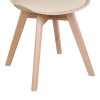 Καρέκλα Gaston pakoworld PP-PU taupe απόχρωση- φυσικό πόδι 44x52x78εκ