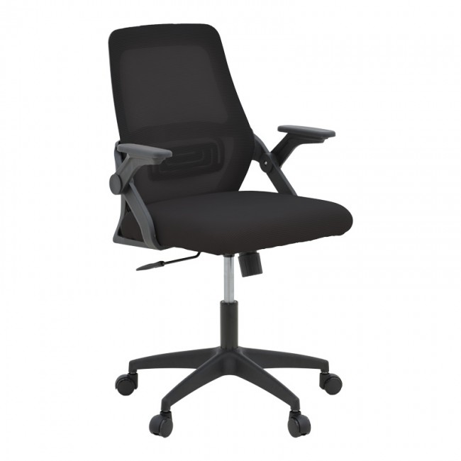Καρέκλα γραφείου Reji pakoworld mesh ύφασμα μαύρο 58x60x89-99εκ