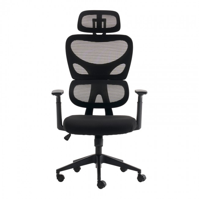 Καρέκλα γραφείου διευθυντή Cadrey pakoworld mesh μαύρο 67x64x120-128εκ