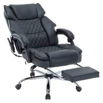 Καρέκλα γραφείου διευθυντή Thrive pakoworld Premium Quality μηχανισμός massage-θερμαινόμενη πλάτη pu μαύρο