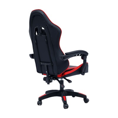 Καρέκλα γραφείου gaming William pakoworld PU μαύρο-κόκκινο