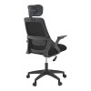 Καρέκλα γραφείου Peja pakoworld mesh ύφασμα μαύρο 58x60x107-117εκ