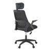 Καρέκλα γραφείου Peja pakoworld mesh ύφασμα μαύρο 58x60x107-117εκ