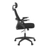 Καρέκλα γραφείου Peja pakoworld mesh ύφασμα μαύρο 58x60x107-117εκ
