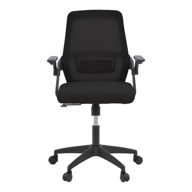 Καρέκλα γραφείου Reji pakoworld mesh ύφασμα μαύρο 58x60x89-99εκ