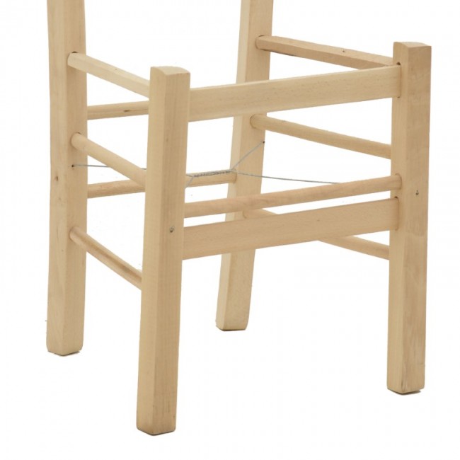 Καρέκλα καφενείου Eπιλοχία pakoworld άβαφο ξύλο 42x40x89εκ