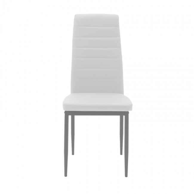 Καρέκλα Parker pakoworld μέταλλο-PU λευκό-γκρι πόδι 42x48x98εκ
