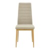 Καρέκλα Parker pakoworld μπεζ ύφασμα με μεταλλικά πόδια σε φυσική απόχρωση 39.5x48x95εκ