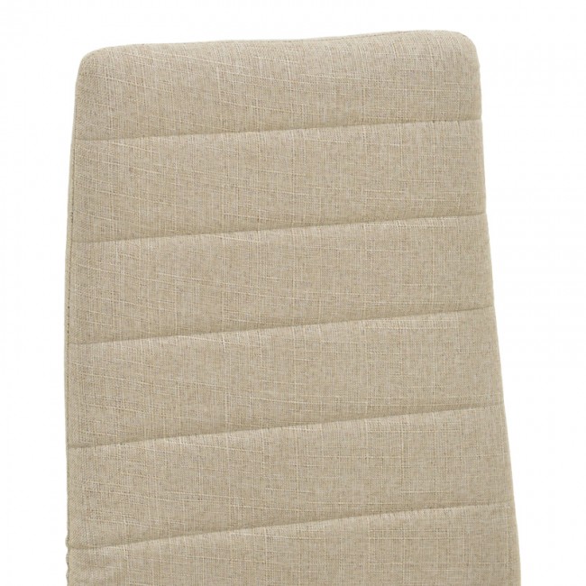 Καρέκλα Parker pakoworld μπεζ ύφασμα με μεταλλικά πόδια σε φυσική απόχρωση 39.5x48x95εκ