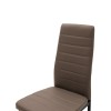 Καρέκλα Parker pakoworld PU cappuccino-μαύρο πόδι 42x48x98εκ