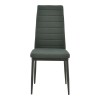 Καρέκλα Parker pakoworld ύφασμα σε ανθρακί απόχρωση με μαύρα μεταλλικά πόδια 39.5x48x95εκ
