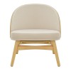 Καρέκλα Sarian pakoworld μπεζ ύφασμα-rubberwood φυσικό πόδι 69,5x71x70.5εκ
