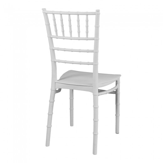 Καρέκλα Tiffany pakoworld pp σε λευκή απόχρωση 40x40x89εκ