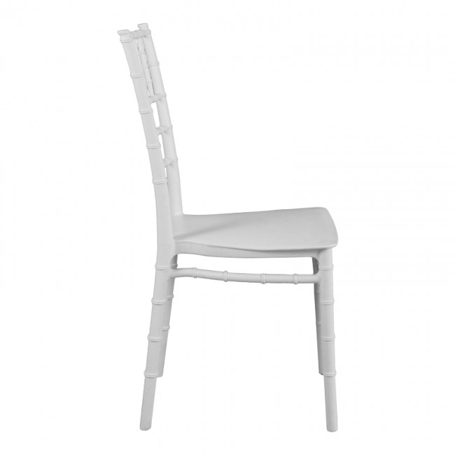 Καρέκλα Tiffany pakoworld pp σε λευκή απόχρωση 40x40x89εκ