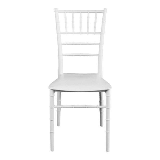 Καρέκλα Tiffany pakoworld pp σε λευκή απόχρωση 40x40x89εκ