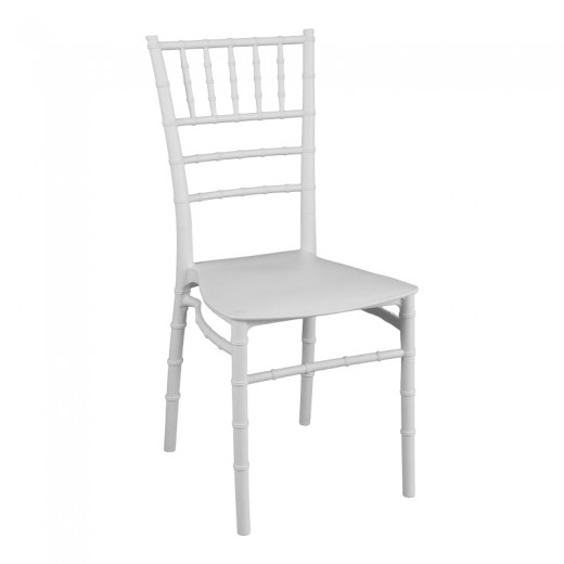 Καρέκλα Tiffany pakoworld pp σε λευκή απόχρωση 40x40x89εκ