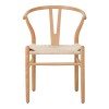 Καρέκλα Wishbone pakoworld rubberwood-σχοινί σε φυσική απόχρωση 60x51x80εκ